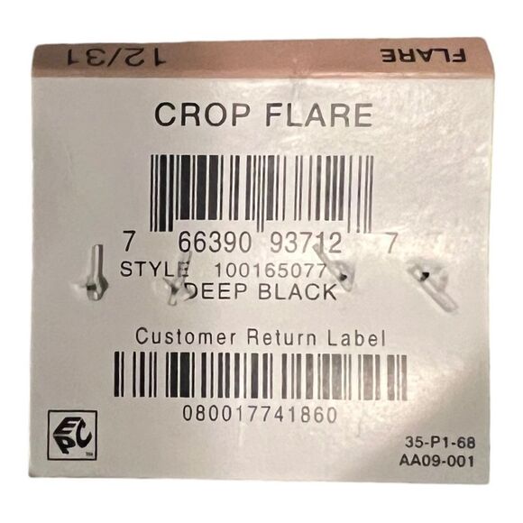 INC international Concepts Mid-Rise Cropped Flare-Leg Jeans Deep Black 12/31 NWT - Picture 11 of 11